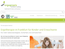 Tablet Screenshot of ergopraxis-frankfurt.de